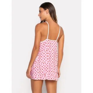 Pijama Curta Estampado Renda Alcinha - Camisola Bravaa Store - Rosa