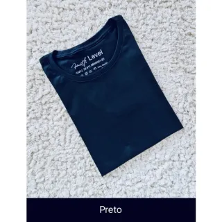 Malha Penteada Algodão Lisa: Camisetas Femininas em Diversas Cores - Azul Denin