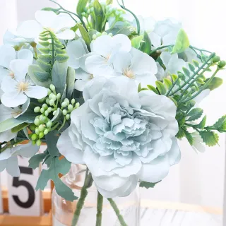 Decoração Vintage Flores Hortênsia Peônia Segurando Casamento Casa Jardim - Pink