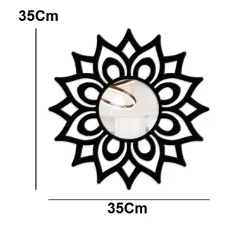 Decoração Moderna Espelho Mandala Florada Decorativo 40x40/35x35/29x29 - Florada 35x35cm