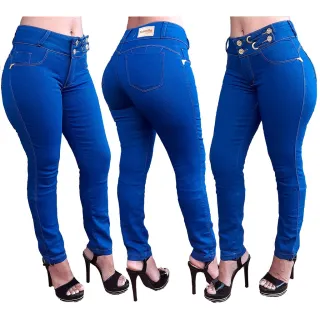Calças Feminina Empina Bumbum Cintura Alta em Jeans com Lycra - Calça02