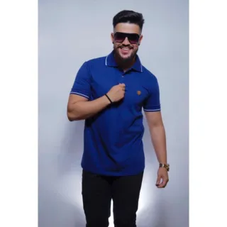 Camisetas masculinas Polo gola em algodão 100% - Verde Militar