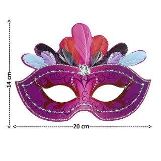 Decoração Carnaval Kit Máscaras Papel Cartão 1 Grande 2 Pequenas - Único