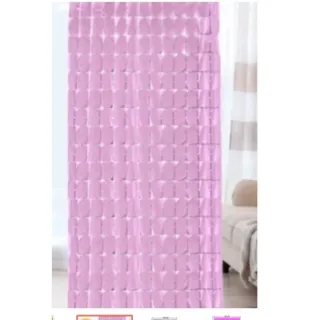 Decoração festa cortina metalizada quadradinho - Vermelho