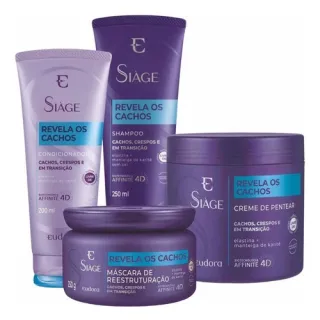 Cabelos Cacheados, Crespos e em Transição: Linha Siage Eudora Revela Cachos - SHAMPOO/COND/CREME DE PENTEAR