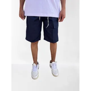 Envio Imediato Bermuda Cargo Masculino com Bolso Frontal - Bege