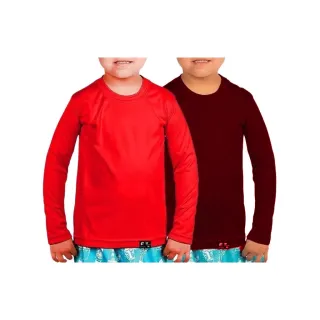 Infantil Proteção Solar FPS 50+ Kit com 2 Camisetas - Cores Femininas