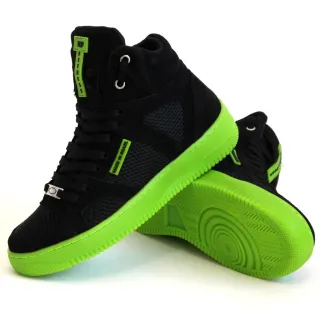 Tenis Top Fitness Moda Sneaker Botinha Cano Alto Feminino Masculino Preto/Branco - 38