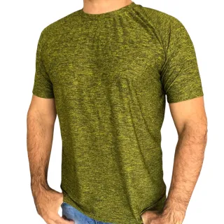 Academia Masculina Dry Fit Camiseta - Preto mescla