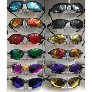 Estilosa Juju Lupa Feminino Masculino Óculos Mcs - Chumbo  Azul