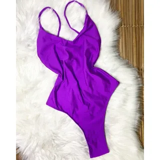 Moda Praia: Maiô Empina Bumbum Fio Dental Asa Delta - Tendência Blogueira - Rosa