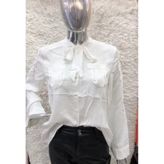Blusa Feminina Manga Longa Colegial com Laço ref:M223 - Bordô
