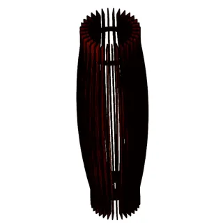 Luminária Abajur Grande de Chão em MDF - Preto