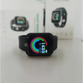 Relógio inteligente masculino com notificações de redes sociais - ENVIO IMEDIATO - Azul Marinho