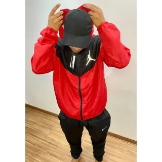 Promoção: Casaco corta vento masculino refletivo - Jaqueta de frio - Azul com preto