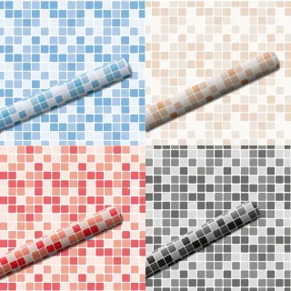 Papel Adesivo Lavável Cozinha Banheiro Quarto Sala - Alta Qualidade - Pastilha Azul