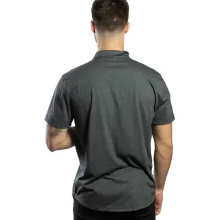 Malha Pet Cinza Grafite Confortável Camisa de Botão Verão - Marrom