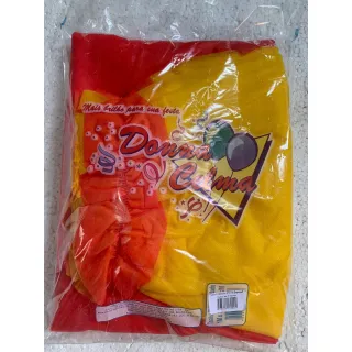 Toalha de TNT com babado para decoração de festa de aniversário - Verde Limao/Marrom