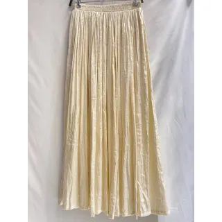 Saia Feminina Plissada Longa - Heleny Fashion - Bege