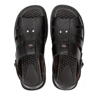 Papete Ortopédico Couro Legítimo Masculina Sandália Franciscana - Pinhão