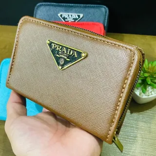 Carteira Feminina Couro Premium - Porta Cartões, Cédulas e Documentos - PD triangulo PRETA