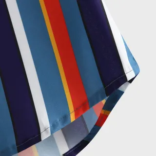 Camisa Casual de Verão com Botões, Manga Curta e Respirável - Blue,M