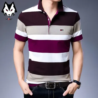 Camiseta Polo Masculina Casual Manga Curta - Novidades de Moda - Blue