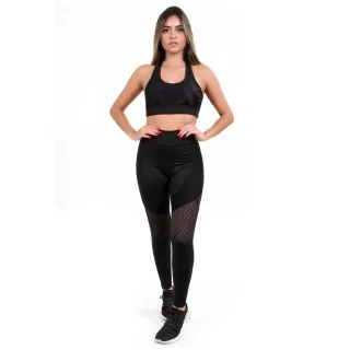 Top C/bojo 10581/10633 + Conjunto Legging Detalhe Cirrê - Preto