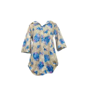 Camisa Feminina Botão Bata Camisão Saida de Praia - Cor 9 - Marrom