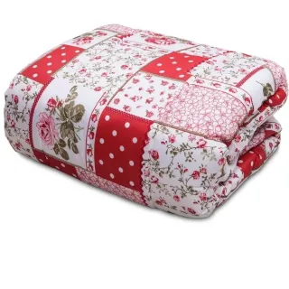 Promoção - Edredom Casal Estampado Dupla Face Lindo Padrão - 5 peças - Floral