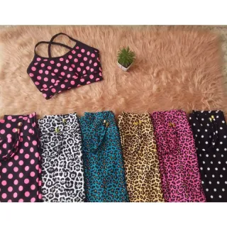 Conjunto Fitness Feminino Alcinha e Short com Cordinha - Rosa rosa bebê