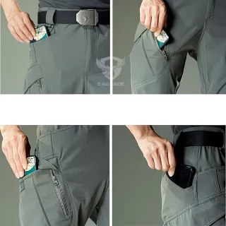 Calça Tática Respirável Multi Pocket Slim Fit Anti Rasgos IX9 - Homens Mulheres - Ix9 (Esticar) - Cinza