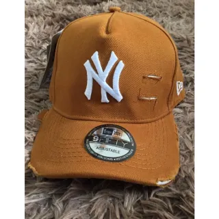 Modelo Casual NY Boné Rasgado Aba Torta 2023 - NY RASGADO AZUL/BRANCO