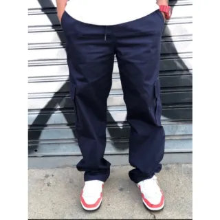 Ref: CÇCARG - Calça Sarja Unissex Barra Larga Skatista com 6 Bolsos - Bege