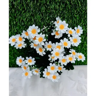 Decoração e enfeite de margaridinha artificial mini - Branco