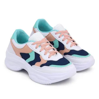 Lançamento Tênis Feminino Colorido Blogueira Búfalo - Azul Marinho