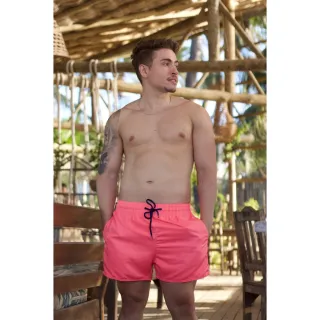 Verão Masculino Tactel Grosso Liso Shortinho Curto para Academia e Praia - Verde água