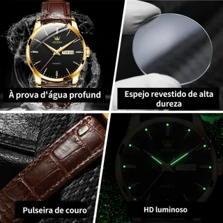 Relógio masculino Olevs luxo prova d