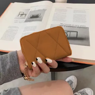 Porta cartão de couro sintético feminino pequeno - Novo - Nude