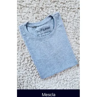 Malha Penteada Algodão Lisa: Camisetas Femininas em Diversas Cores - Azul Denin