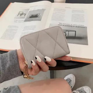 Porta cartão de couro sintético feminino pequeno - Novo - Nude