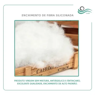 Travesseiro Antialérgico 70x50cm - Enchimento de Fibra Siliconada - Branco