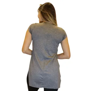 Conjunto Fitness Feminino: Blusa Tapa Bumbum + Calça, ideal para academia - Preto/chumbo