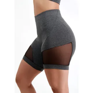 Academia Fitness Bermuda Tule Detalhe 10871 - Marrom