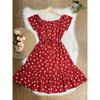 Vestido Ciganinha Coração - Modelo 0026-1 - Pink