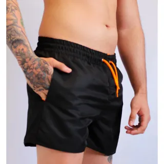 Verão Masculino Tactel Grosso Liso Shortinho Curto para Academia e Praia - Verde água