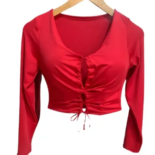 Cropped feminino ref 080 amarração gringa - Blusa - Pink