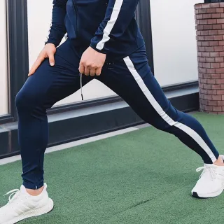 Calças Jogger Skinny Masculina Fitness Roupa Esportiva Fato De Treino Casual JP & UK - Marinho sem logotipo