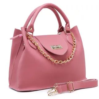 Willibags - Bolsa Feminina Tiracolo e de Mão com Detalhe em Corrente - Pink