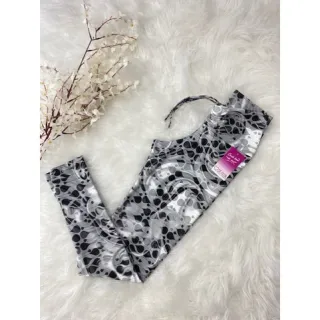 Legging com cordinha P e M - Estampas Variadas - Rosa neon símbolo